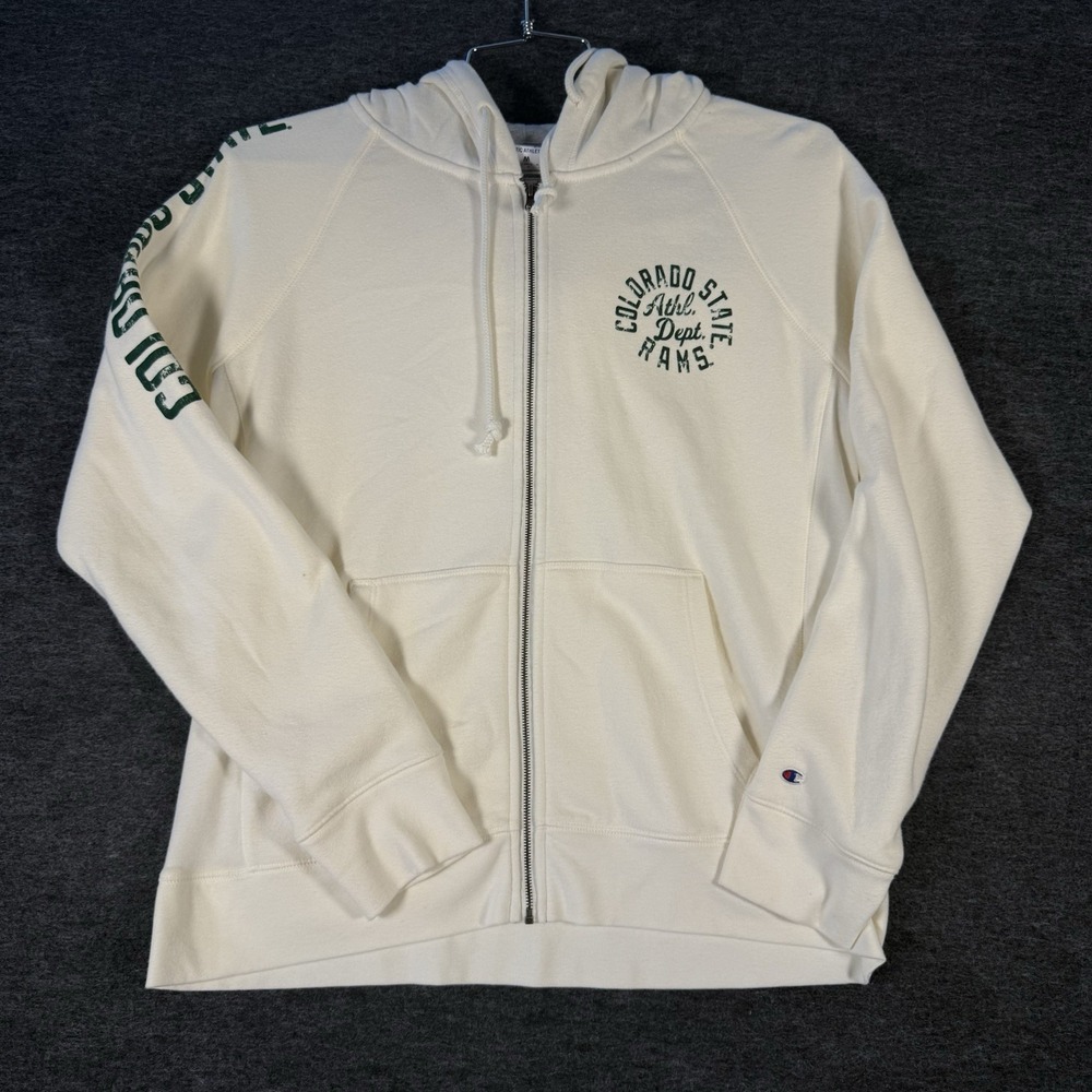 Gear Hoodie Jacket Womens Medium White Colorado State Rams Full Zip Hoodie
